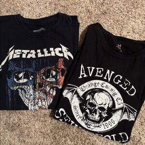 Avenged Sevenfold  and Metallica Short Sleeve Two Concert Tees
